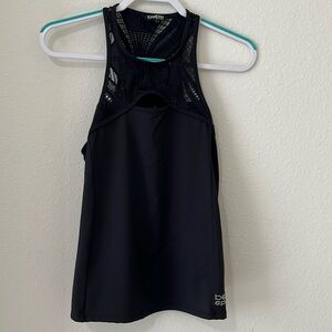 Bebe Sport Racerback Lace Sports Bra Tank Top Large